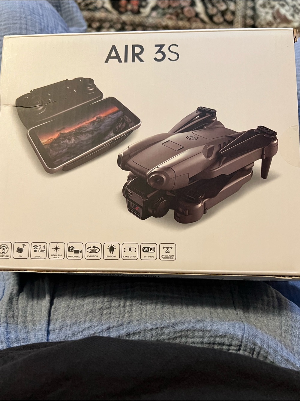 AIR 3S Foldable Drone with Camera - Black